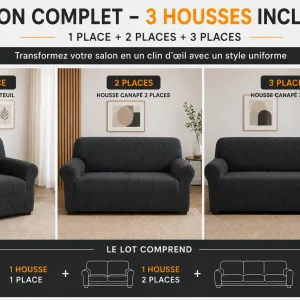 Salon complet – Lot de 3 housses de canapé